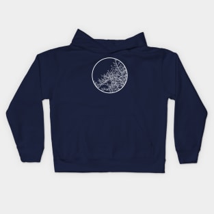 Winter Tree (large, no leaves, transparent) Kids Hoodie